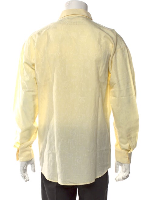 Gianni Versace Printed Long Sleeve Dress Shirt