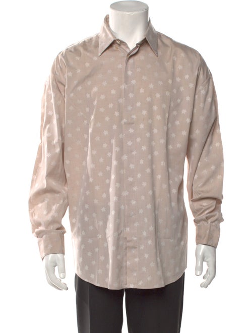 Gianni Versace Printed Long Sleeve Dress Shirt