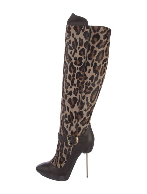 Gianni Versace Medusa Insignia Leather Boots
