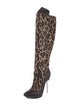 Gianni Versace Medusa Insignia Leather Boots