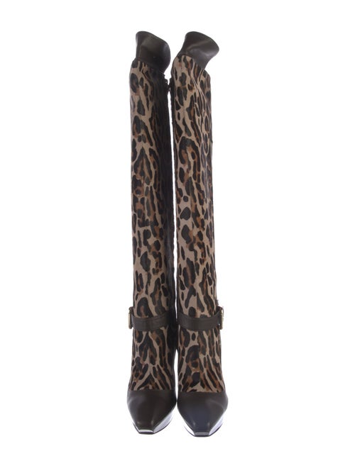 Gianni Versace Medusa Insignia Leather Boots
