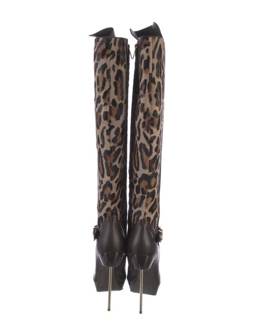 Gianni Versace Medusa Insignia Leather Boots