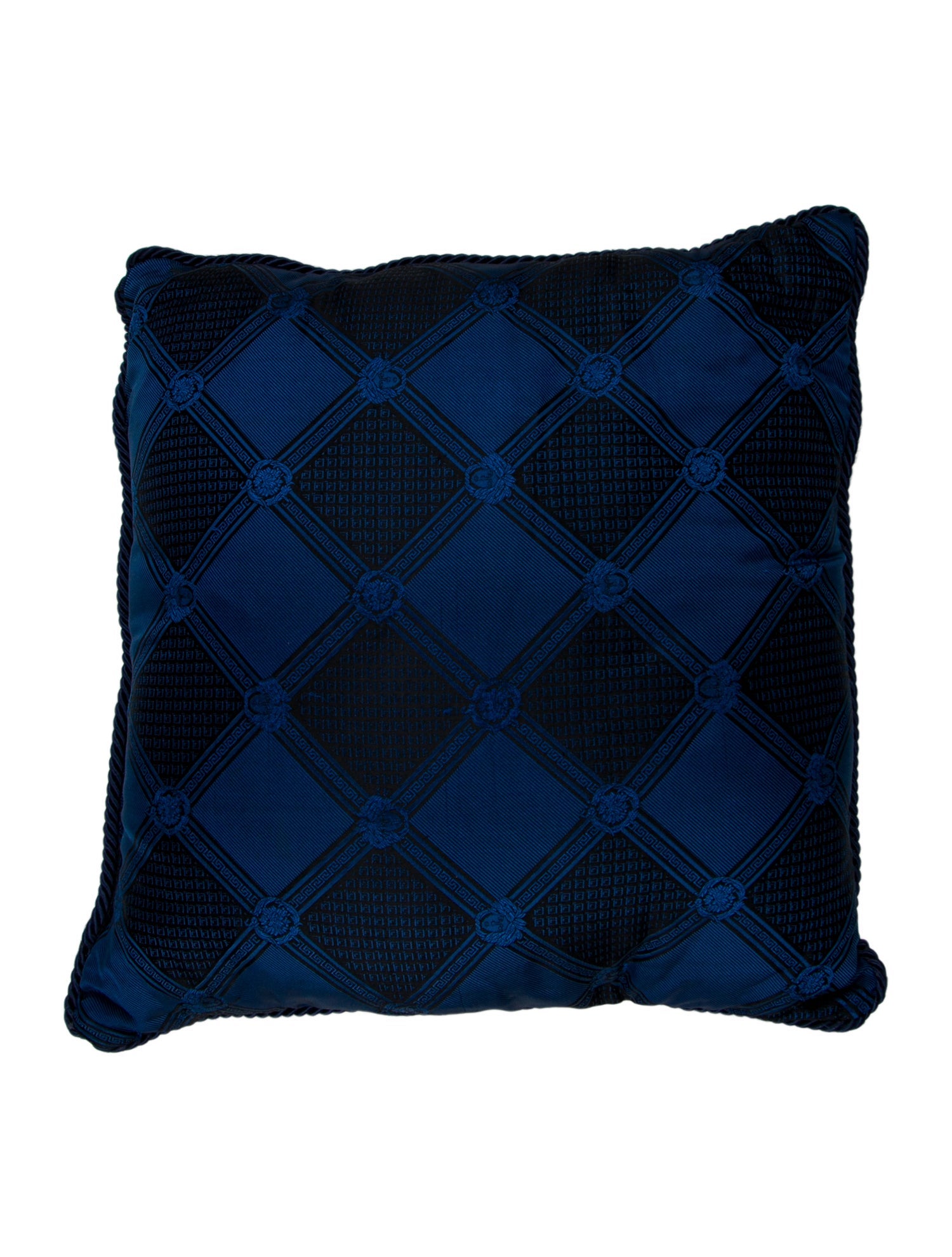 Gianni Versace Silk Medusa Throw Pillow