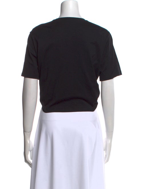 Gianni Versace Graphic Print Crew Neck Crop Top