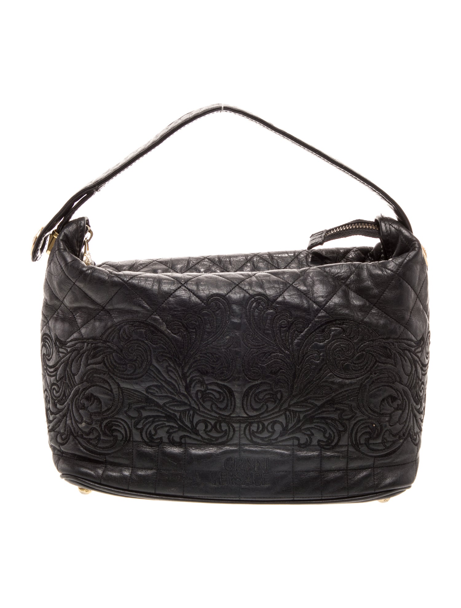 Gianni Versace Leather Top Handle Bag