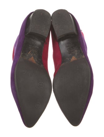 Gianni Versace Suede Colorblock Pattern Boots