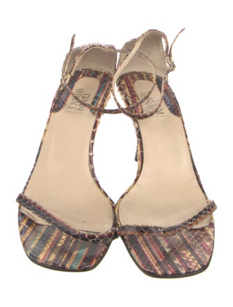 Gianni Versace Python Animal Print Sandals