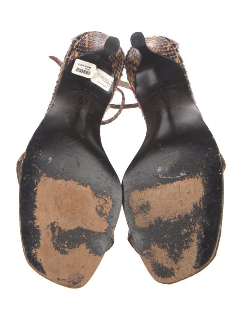 Gianni Versace Python Animal Print Sandals