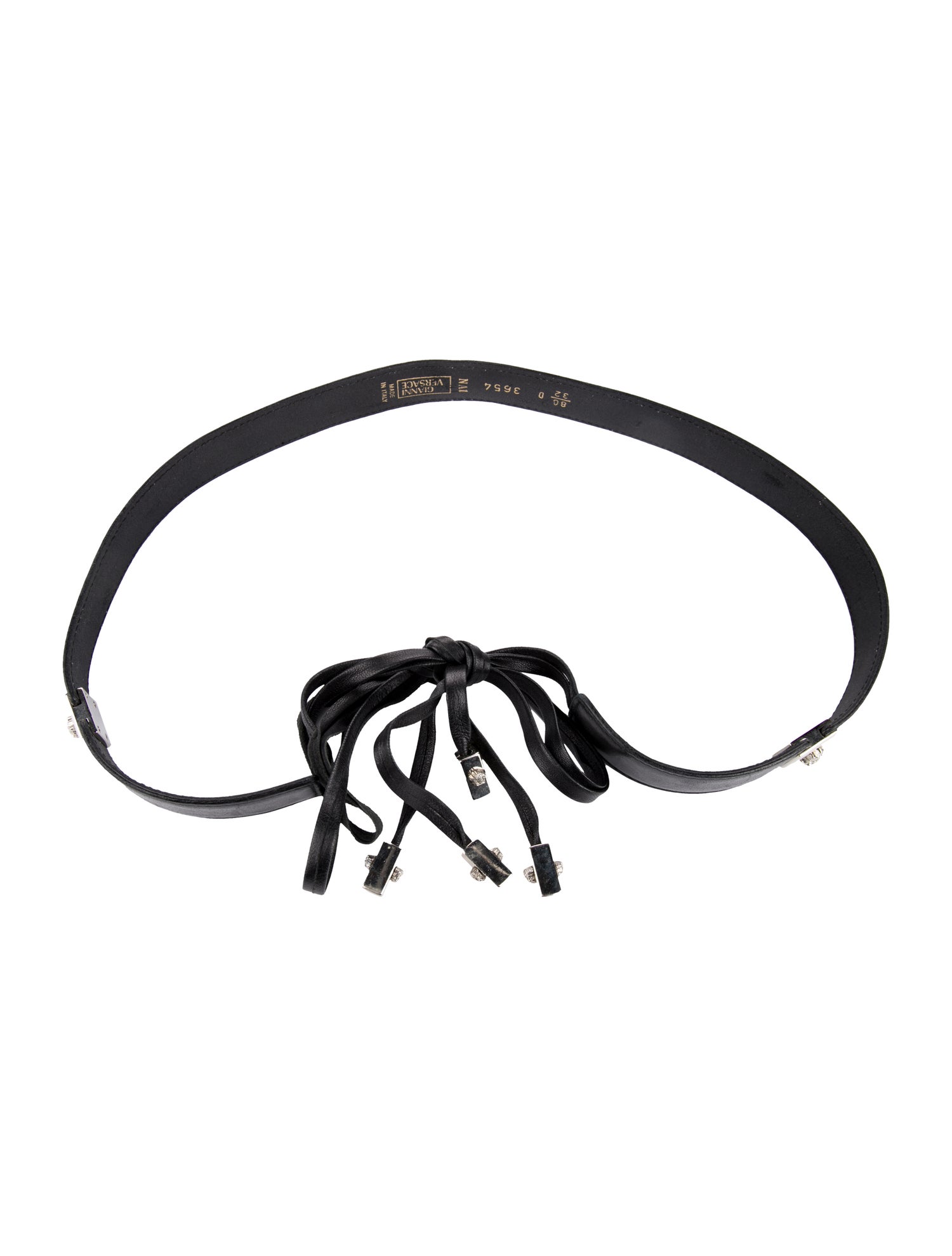 Gianni Versace Skinny Leather Waist Belt