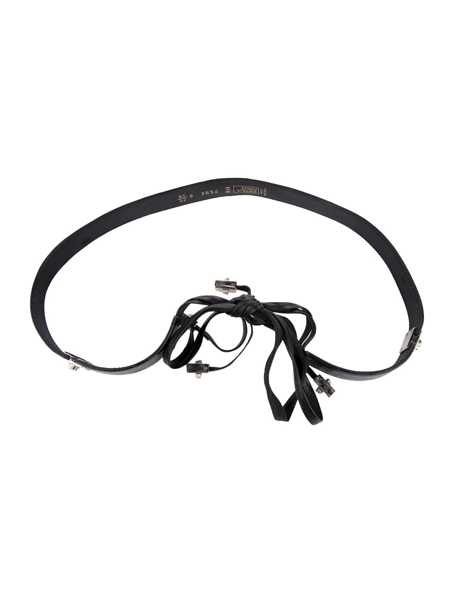 Gianni Versace Skinny Leather Waist Belt