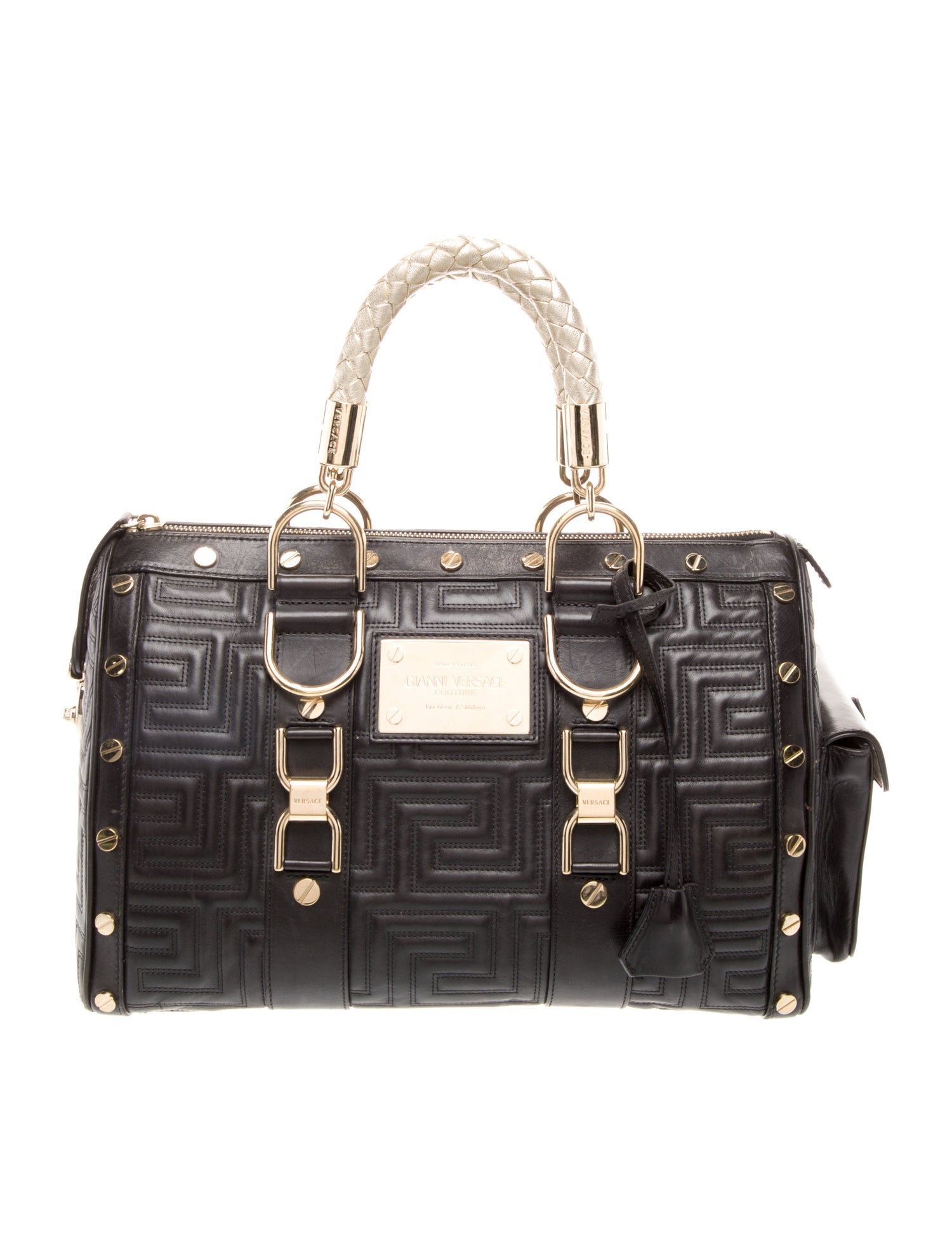 Gianni Versace Quilted Top Handle Bag