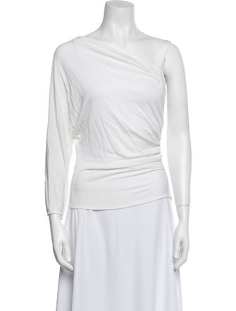 Gianni Versace One-Shoulder Long Sleeve Top
