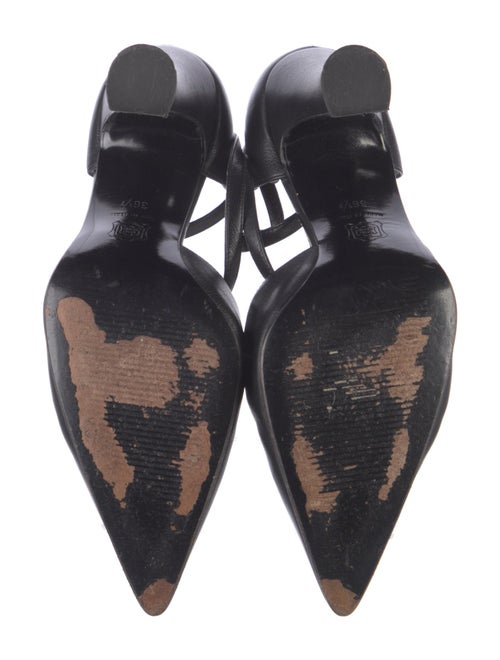 Gianni Versace Leather D'Orsay Pumps