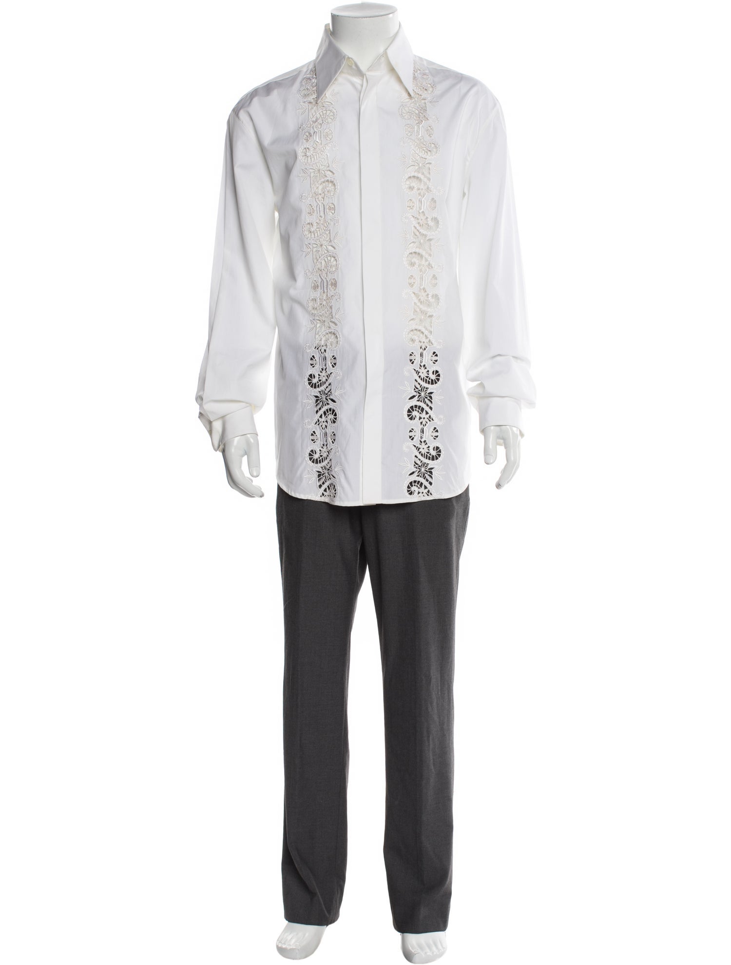 Gianni Versace Vintage Late 1990's - Early 2000's Tuxedo Shirt