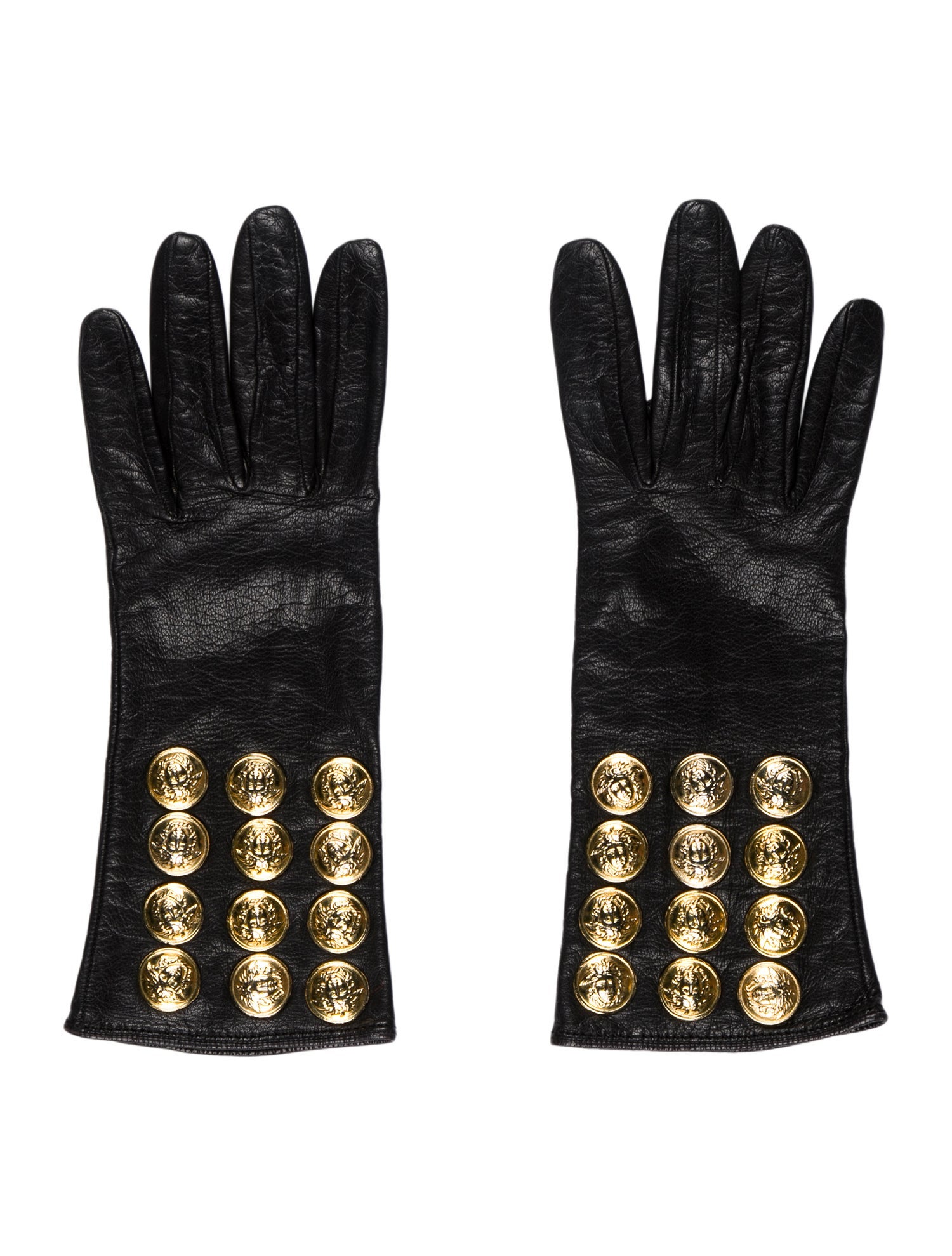 Gianni Versace Leather Winter gloves