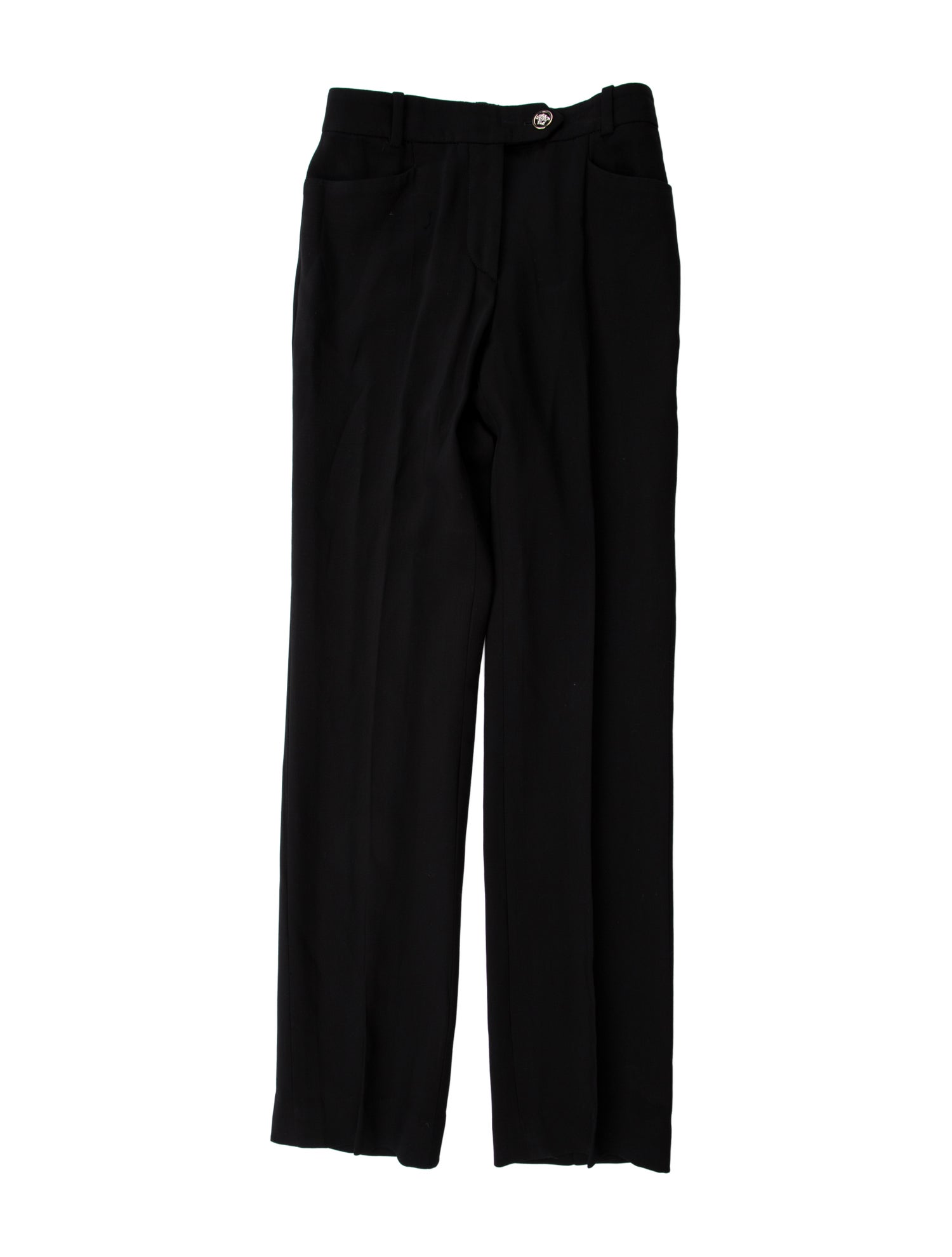 Gianni Versace Wool Straight Leg Pants