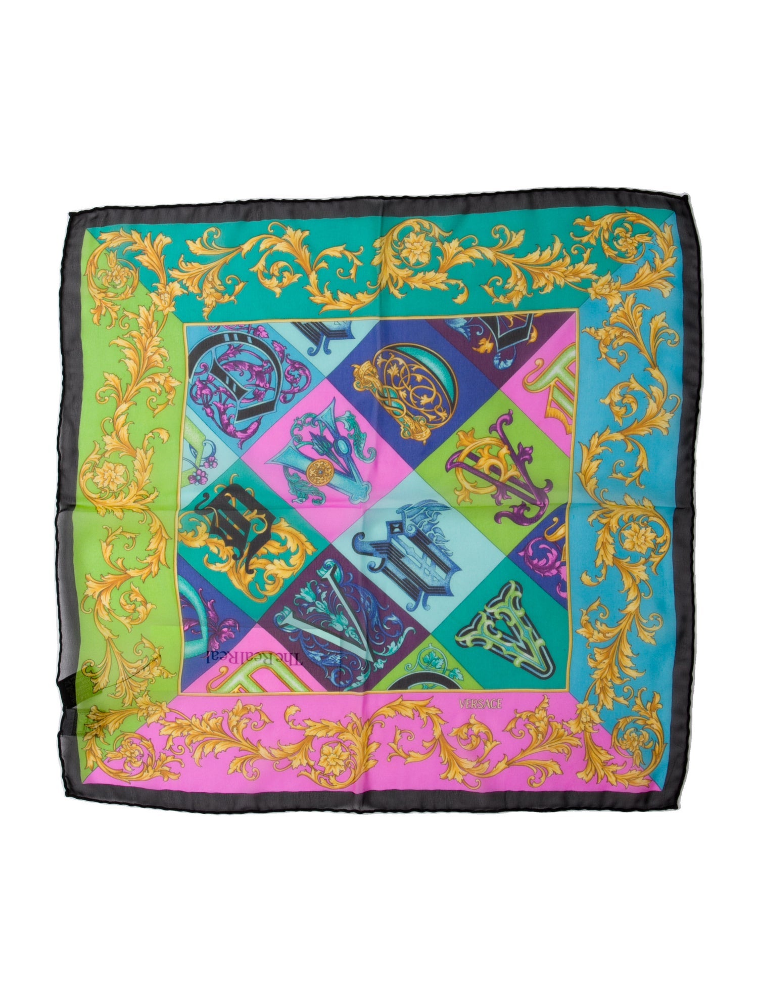 Gianni Versace pattern print pocket square