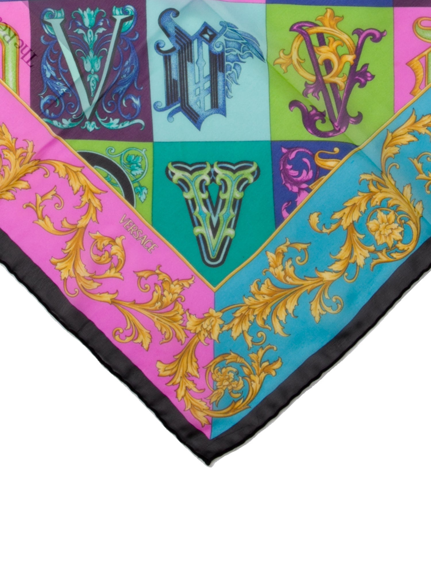 Gianni Versace pattern print pocket square