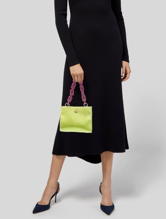 Gianni Versace Satin Top Handle Bag