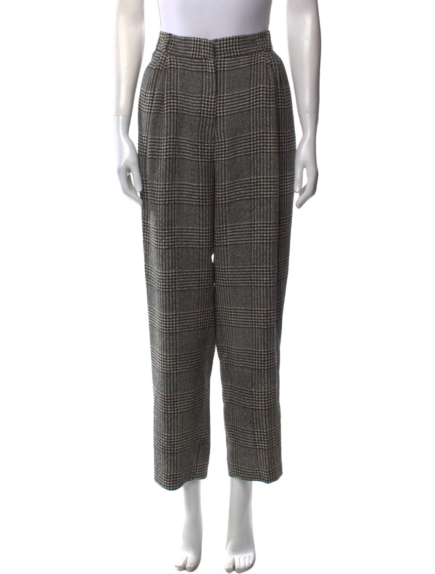 Gianni Versace Wool Straight Leg Pants