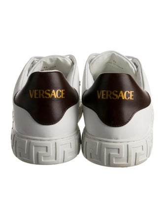 Gianni Versace Leather Colorblock Pattern Sneakers