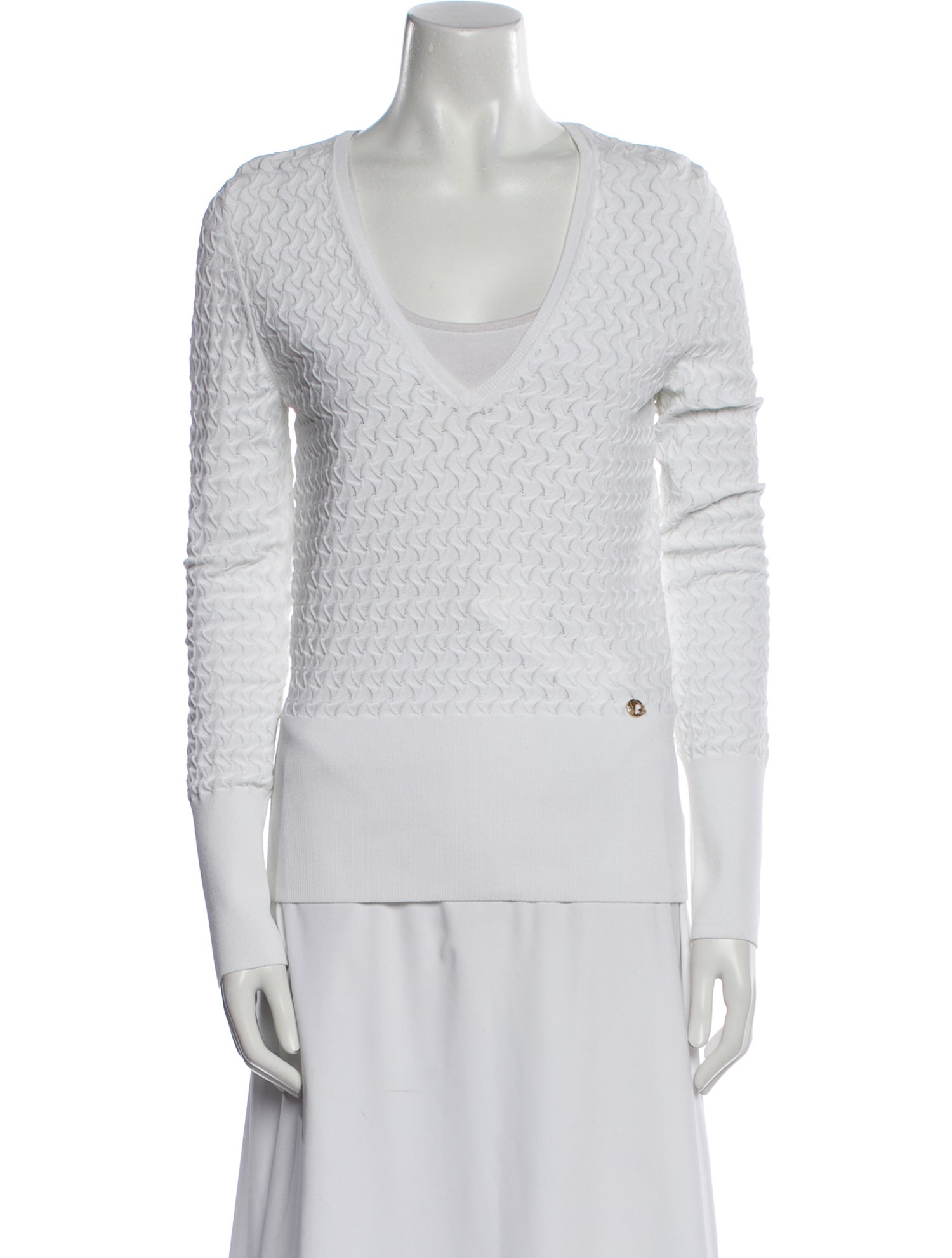 Gianni Versace V-Neck Long Sleeve Top