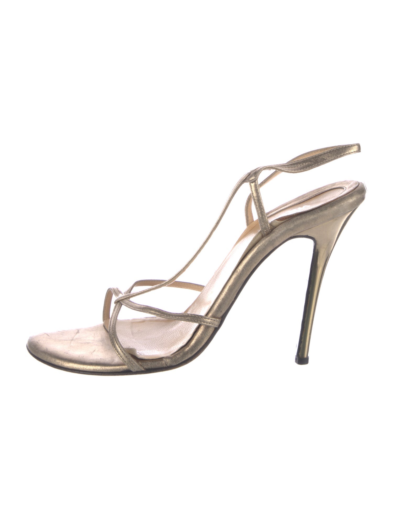 Gianni Versace Leather Slingback Sandals