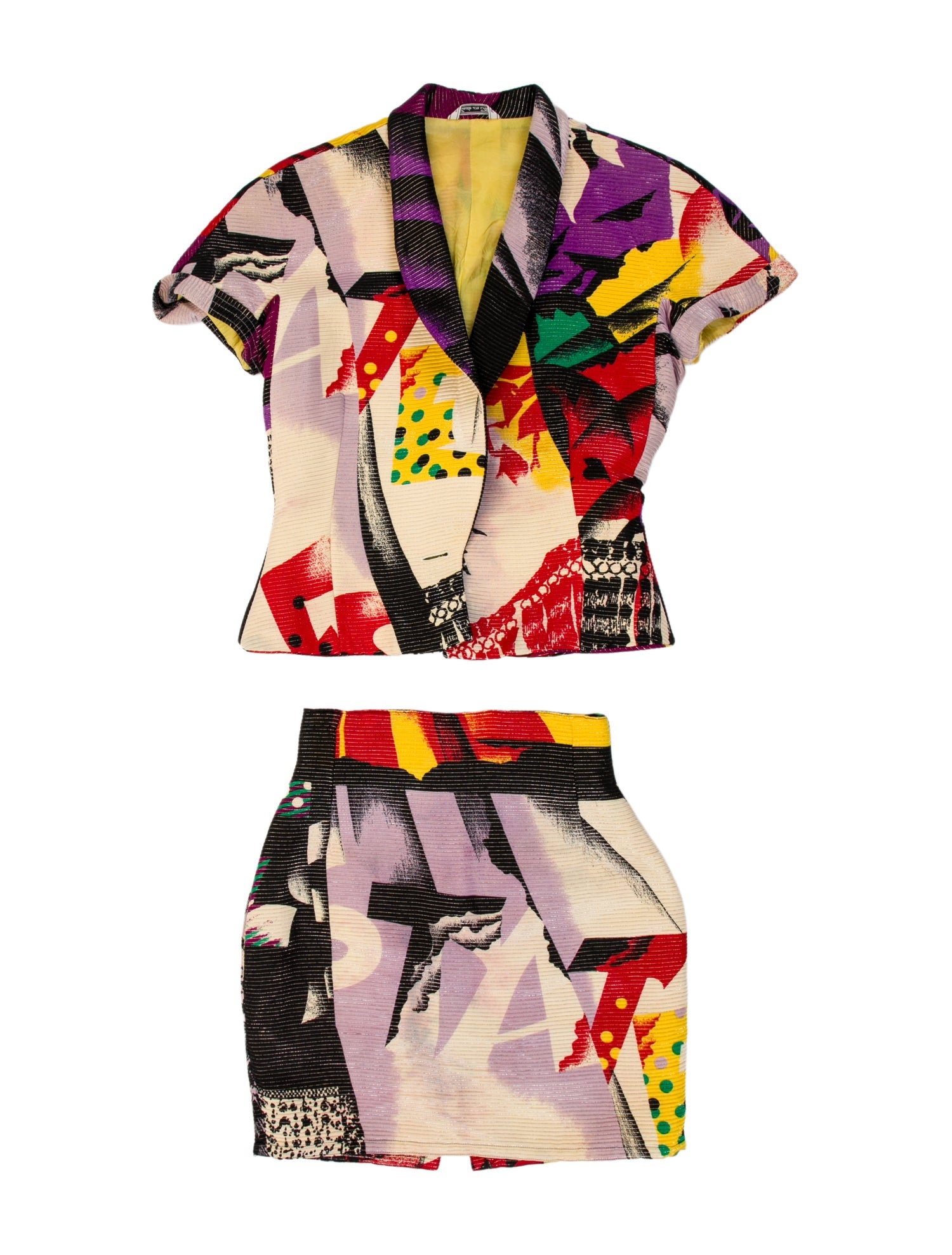 Gianni Versace Vintage 1990 Skirt Set