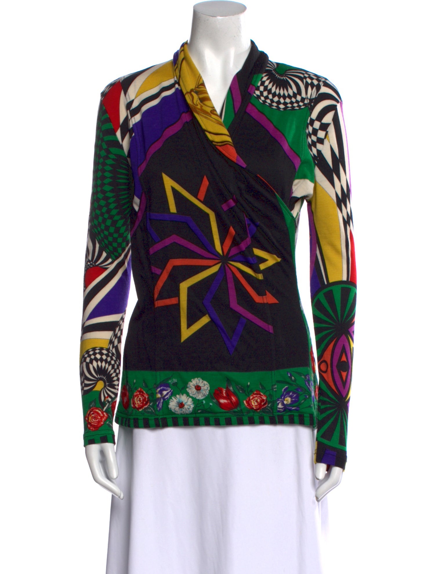 Versus Versace Vintage Late 1980's - Early 1990's Button-Up Top