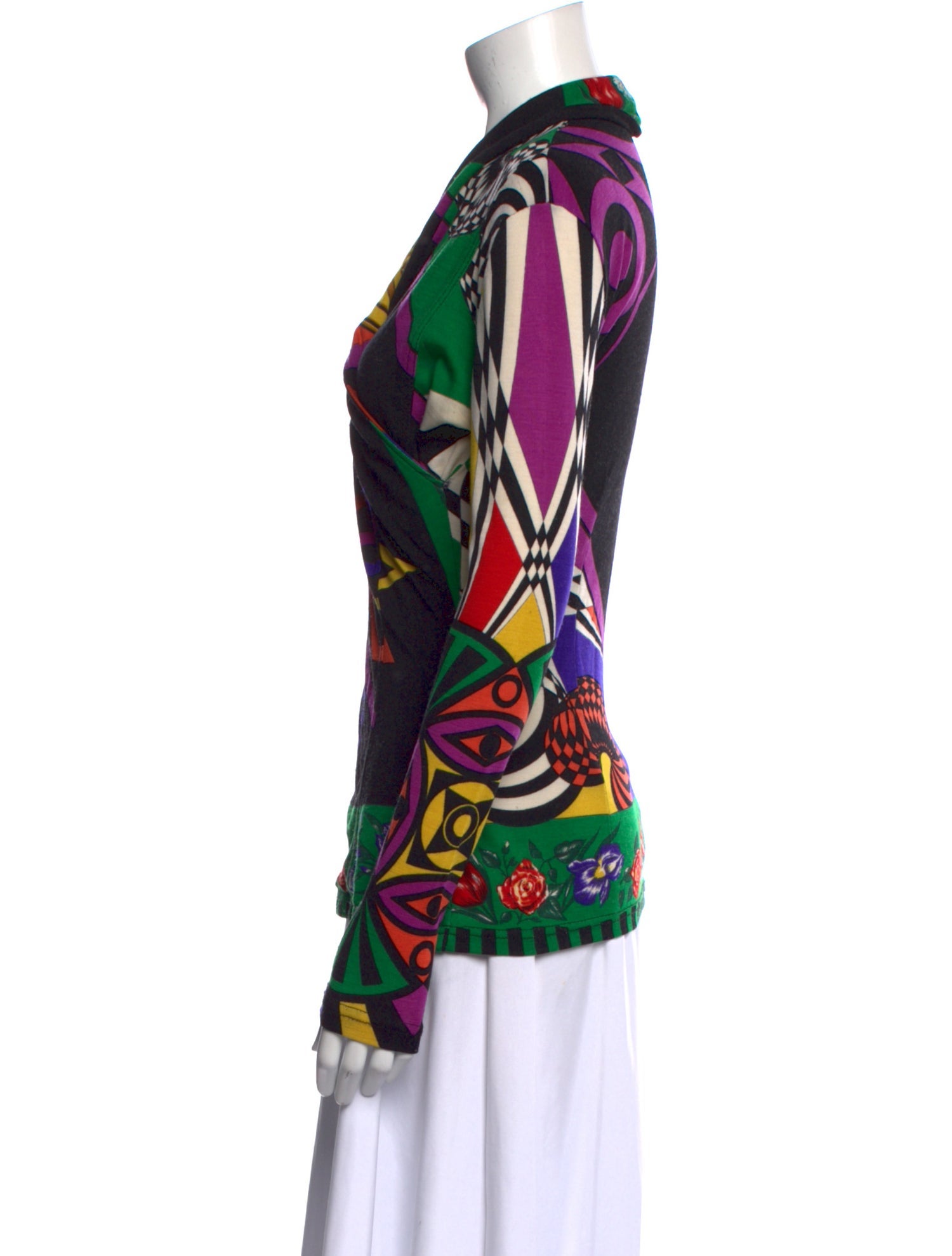 Versus Versace Vintage Late 1980's - Early 1990's Button-Up Top