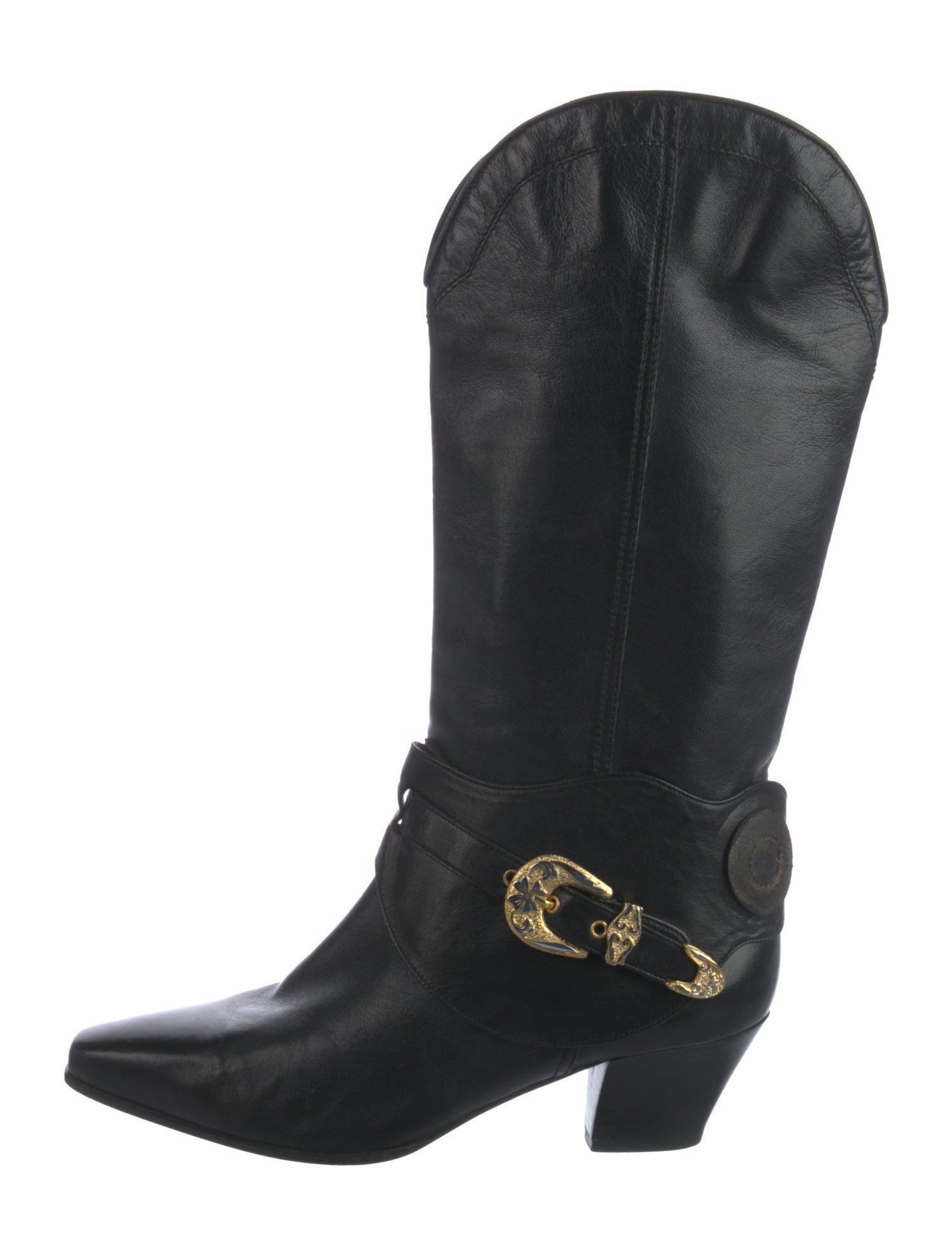 Gianni Versace Leather Western Boots