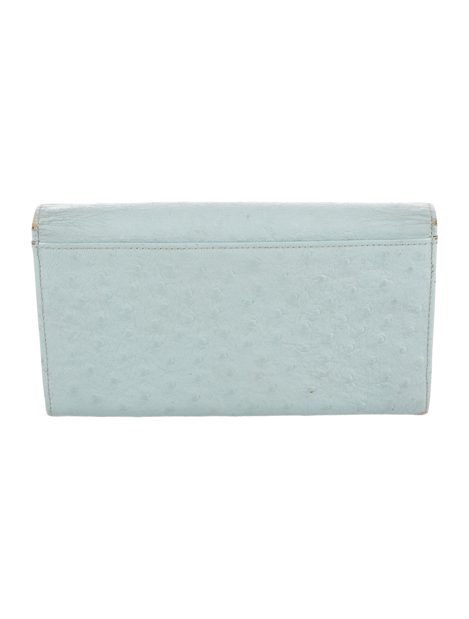 Gianni Versace Ostrich Continental Wallet