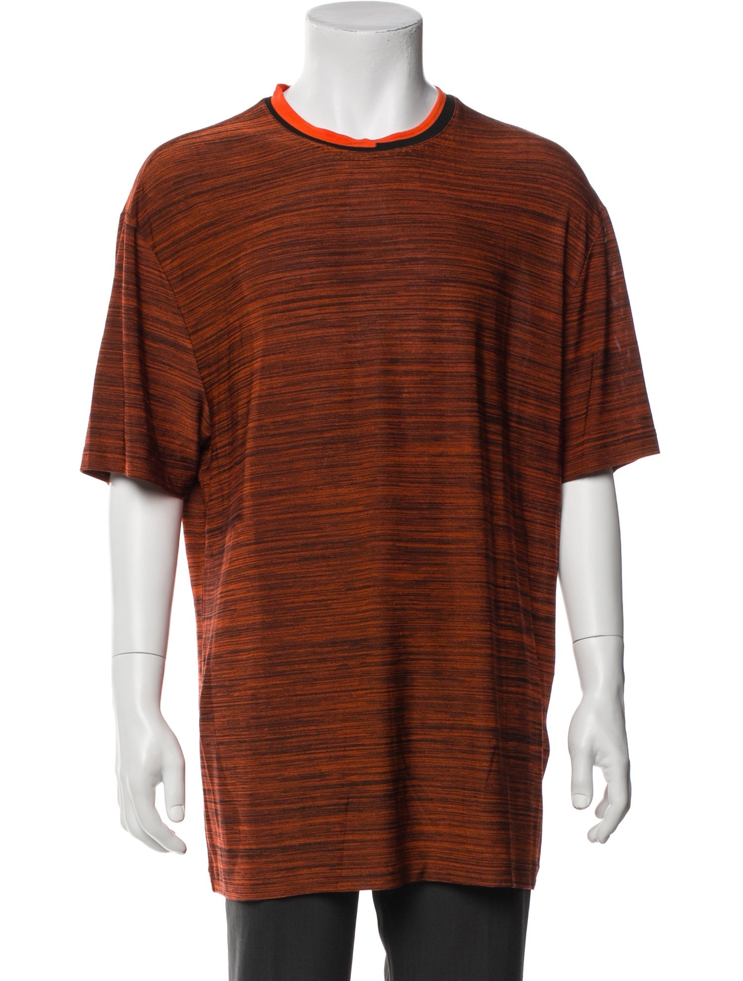 Versace Striped Crew Neck T-Shirt