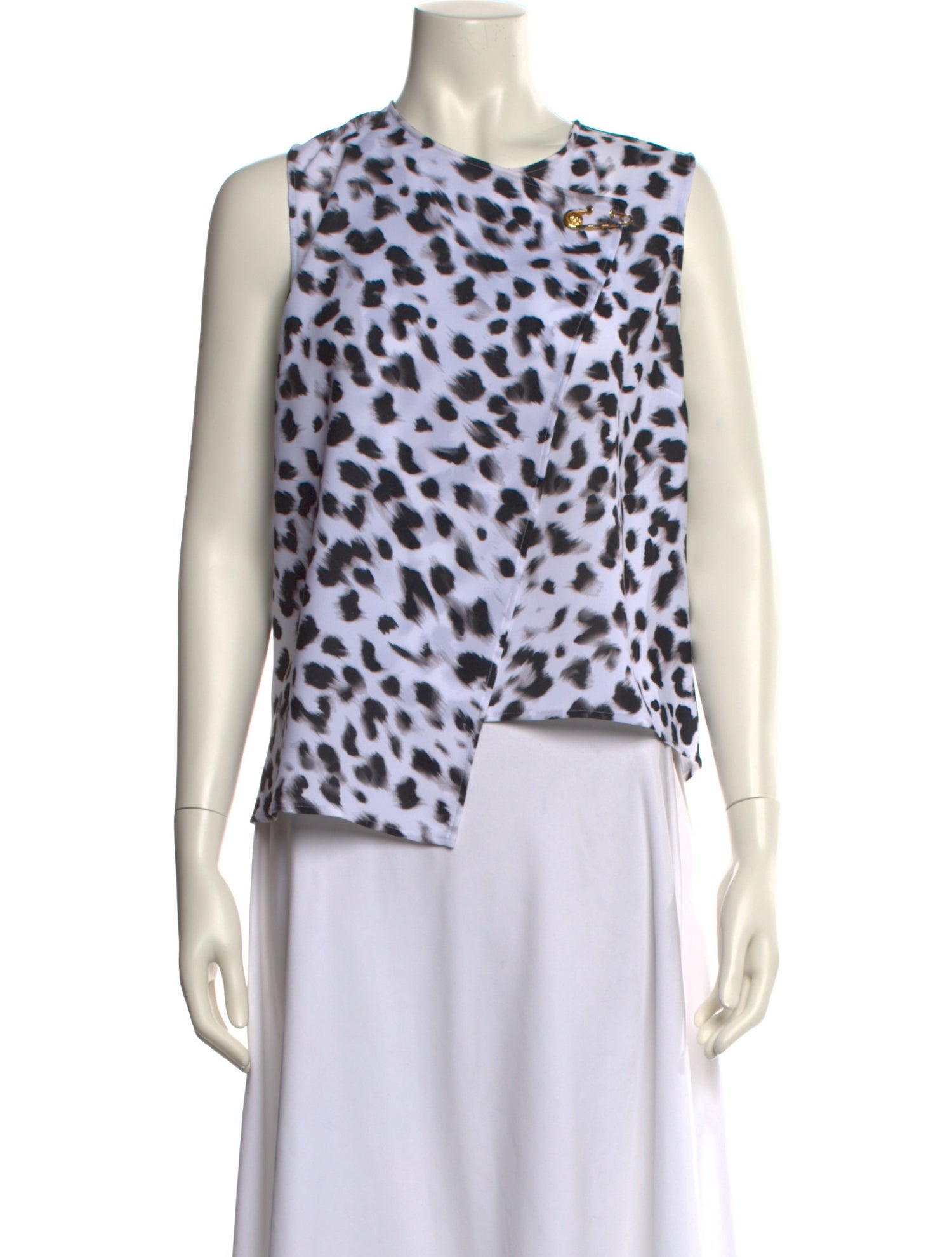 Versus Versace Animal Print Crew Neck Top
