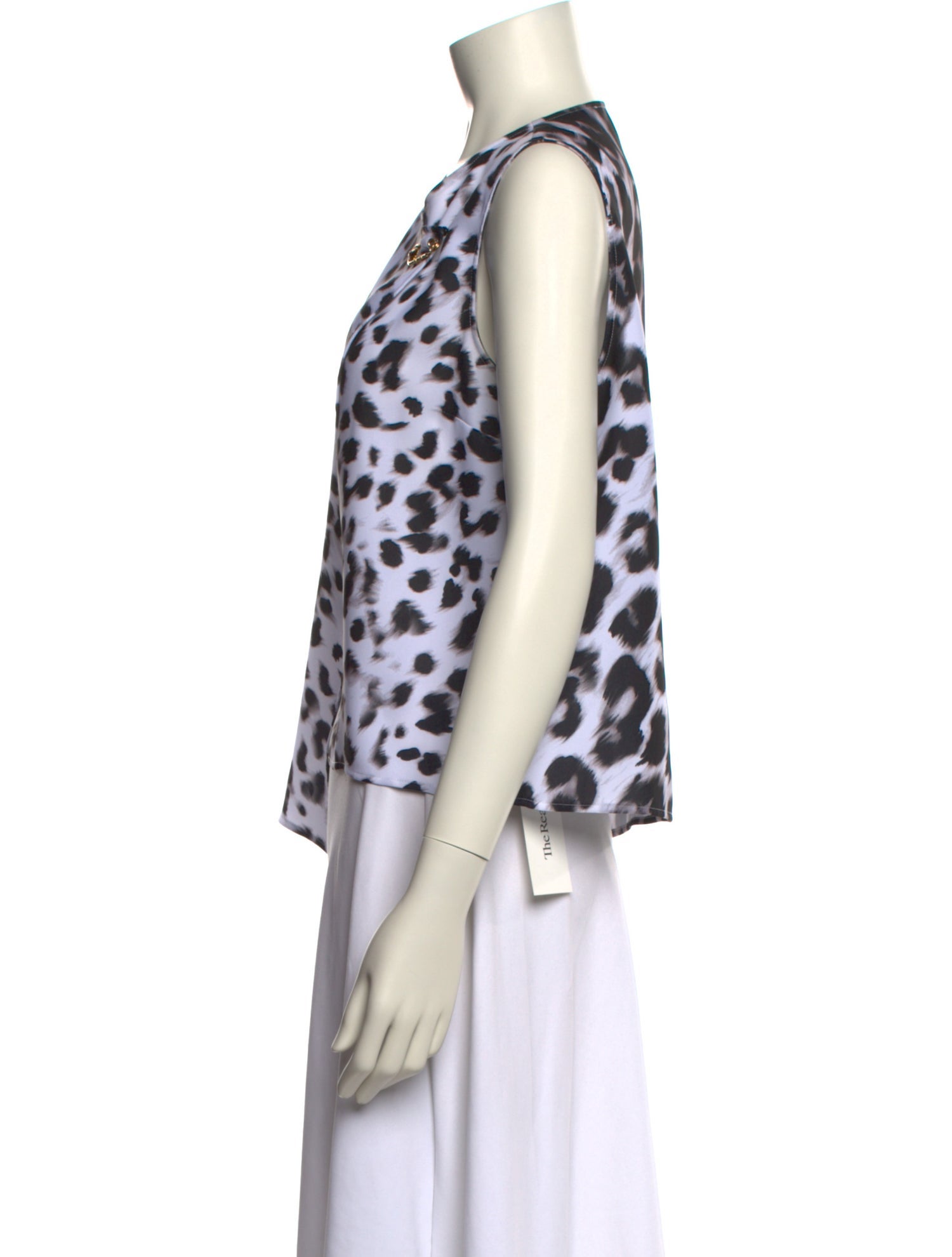 Versus Versace Animal Print Crew Neck Top