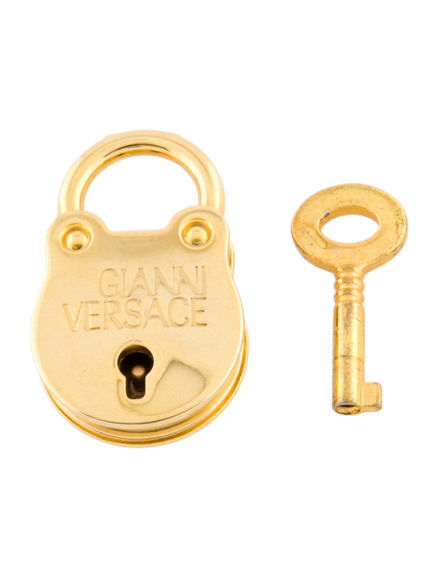 Gianni Versace Brass Lock and Key Set