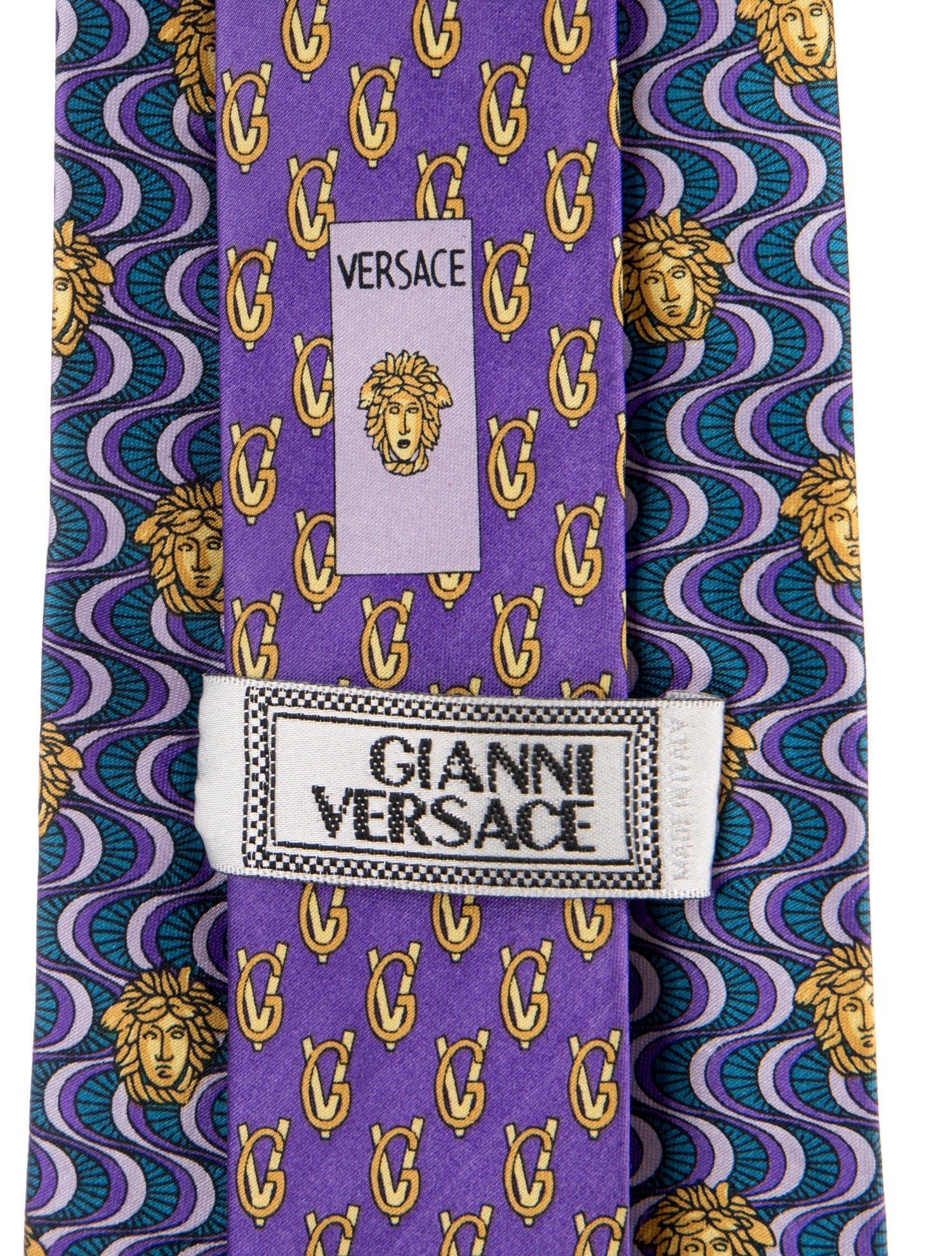 Gianni Versace Pattern Print Neck tie