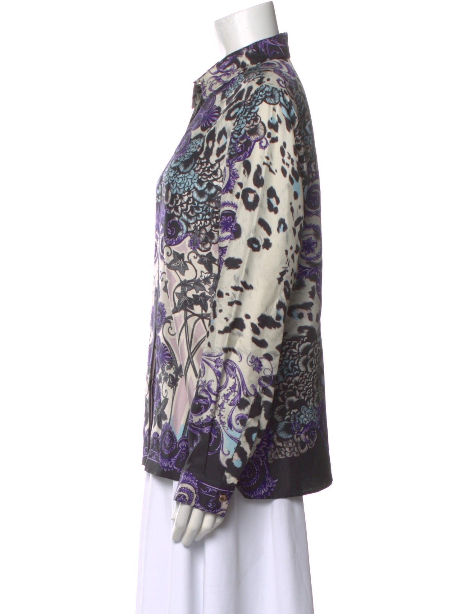 Gianni Versace Silk Printed Blouse