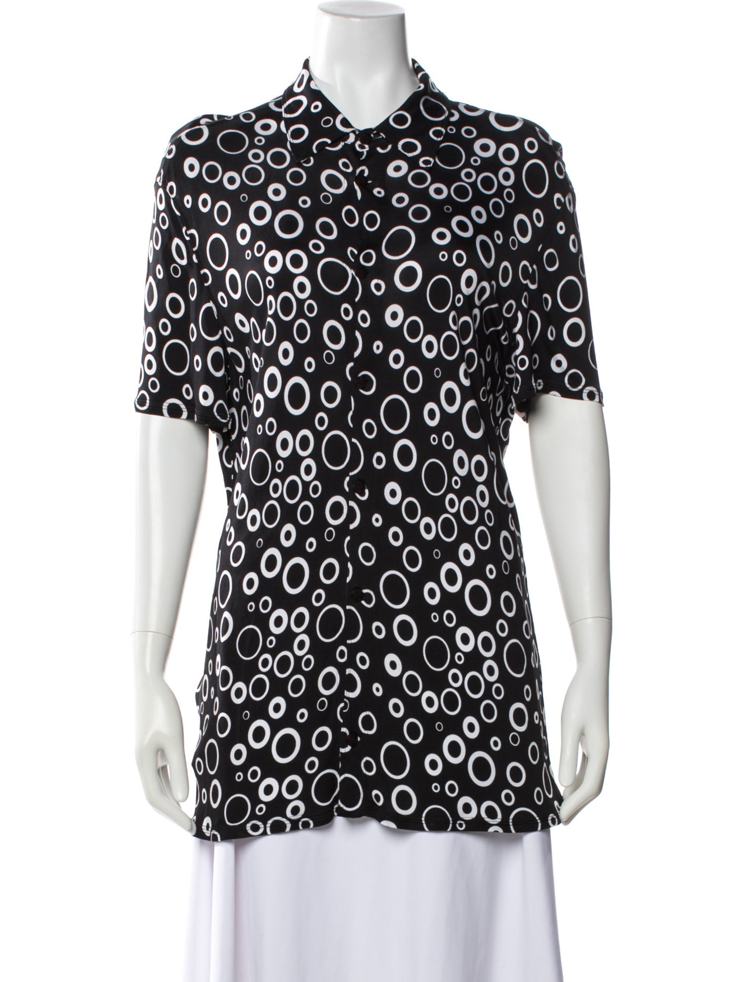 Gianni Versace Vintage Polka Dot Print Blouse