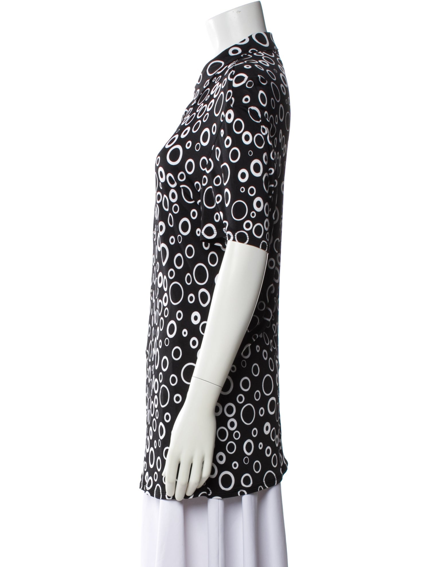 Gianni Versace Vintage Polka Dot Print Blouse