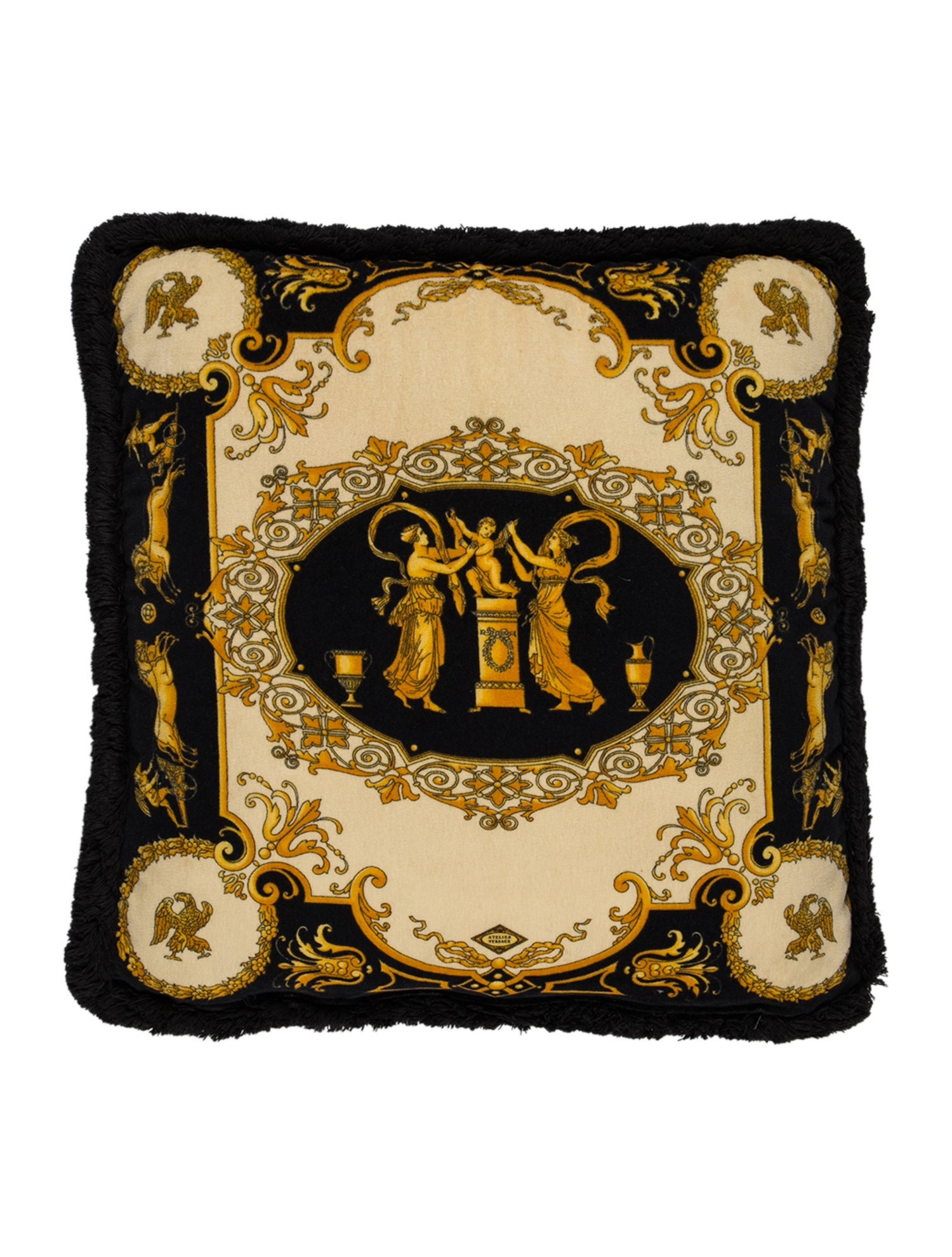 Gianni Versace Silk Throw Pillow