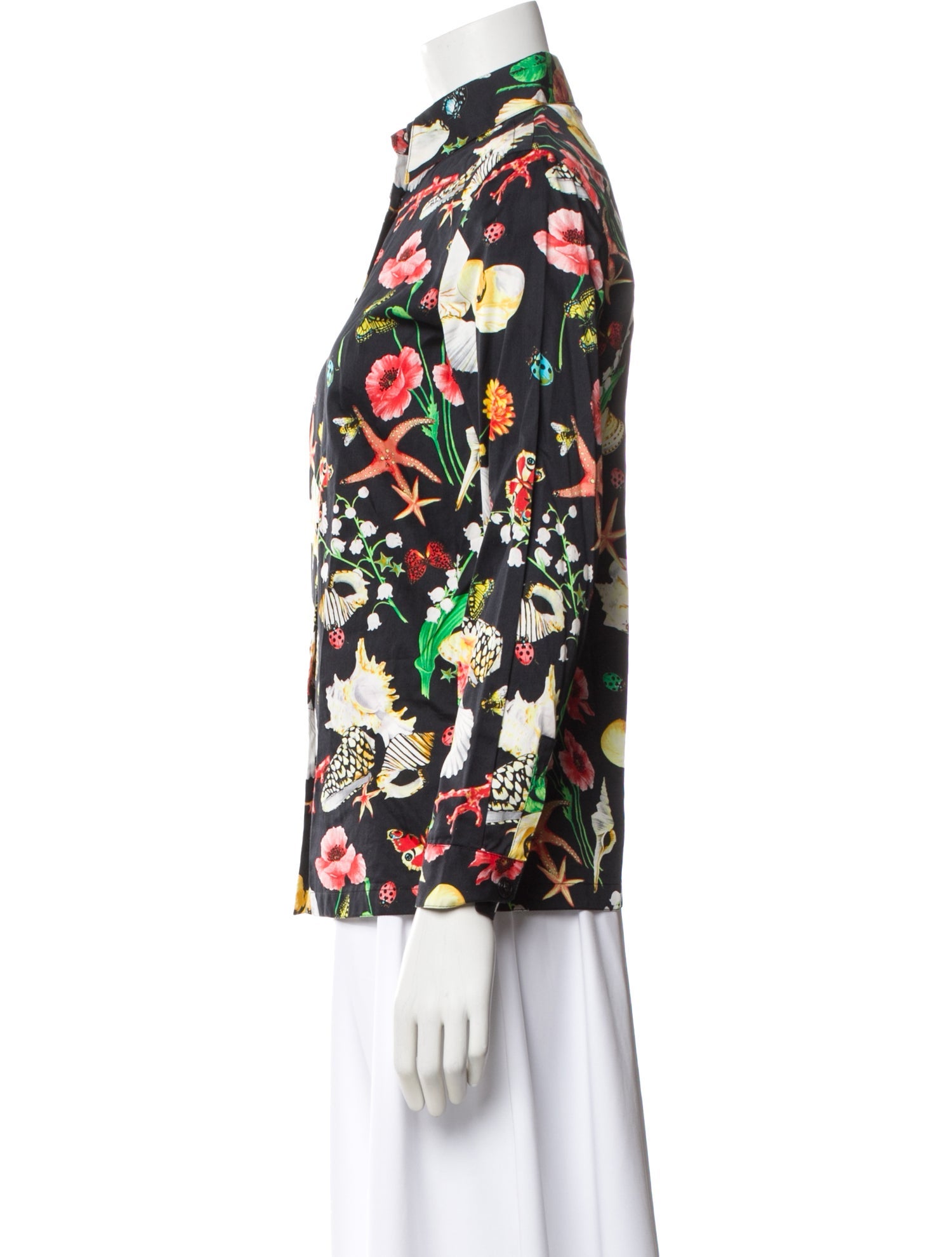 Gianni Versace Vintage 1996 Blouse - Black Tops, Clothing