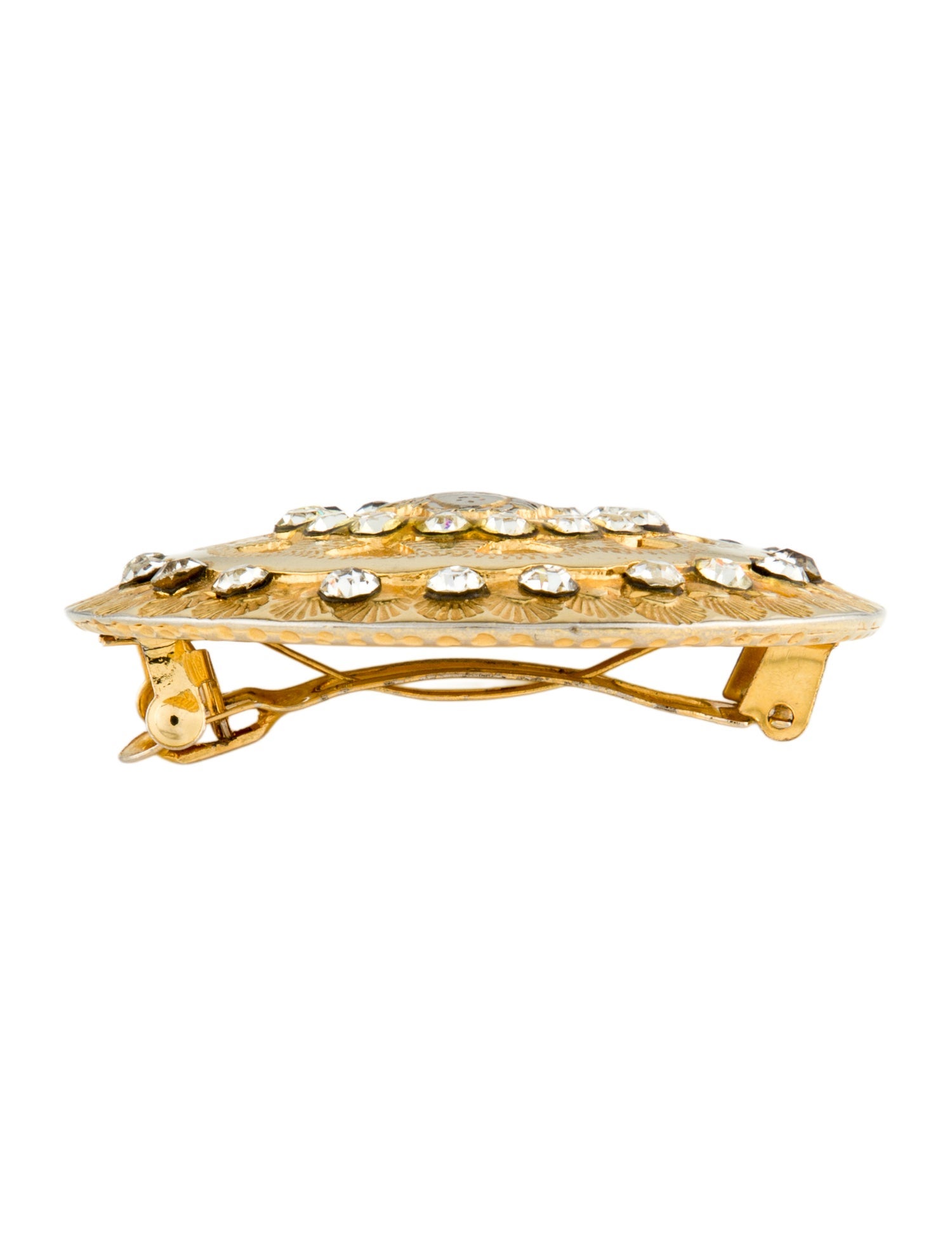 Gianni Versace Crystal Embellished Hair Broach