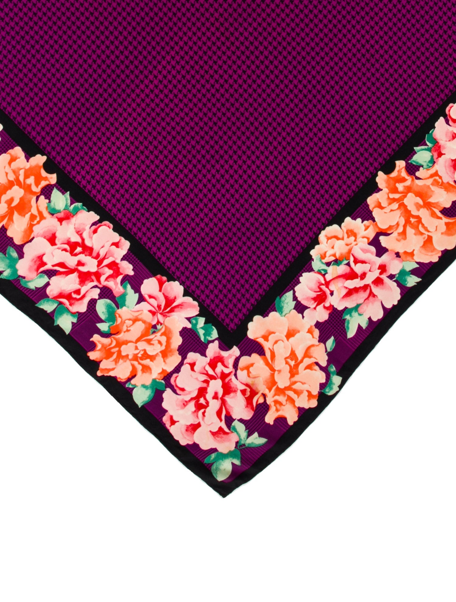Gianni Versace Silk Floral Print Scarf