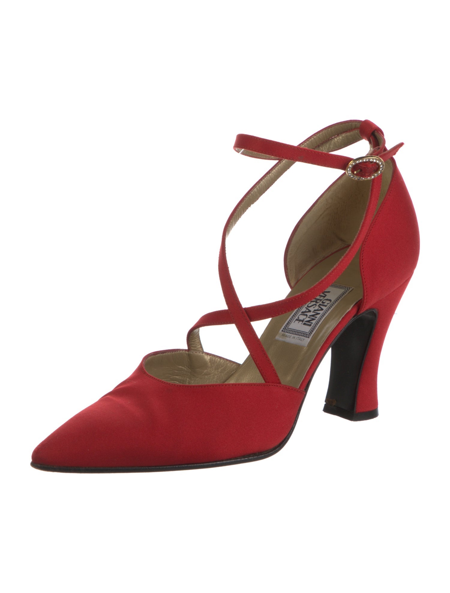 Gianni Versace Satin D'Orsay Pumps