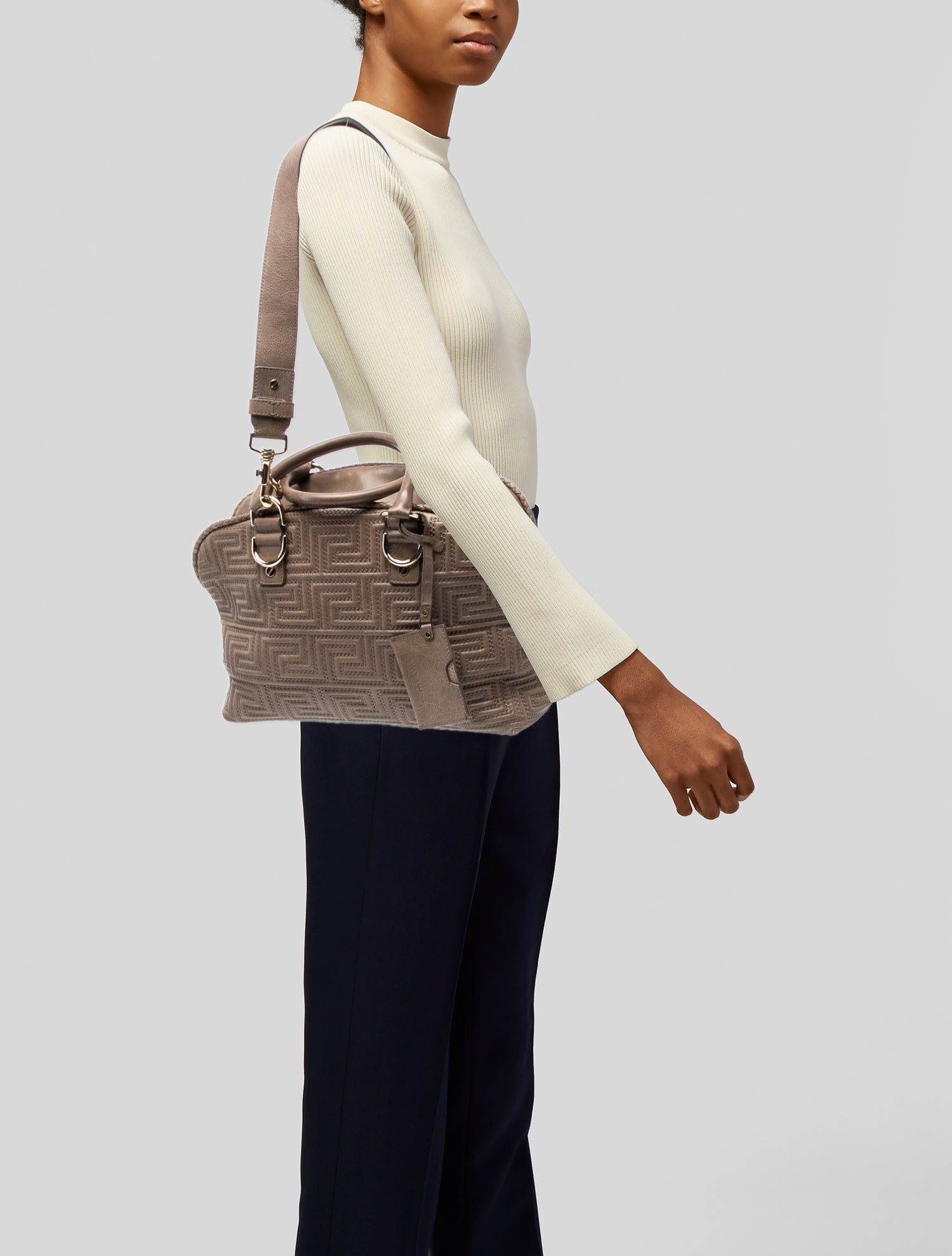Gianni Versace Leather Top Handle Bag