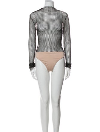 Gaurav Gupta Mock Neck Long Sleeve Bodysuit