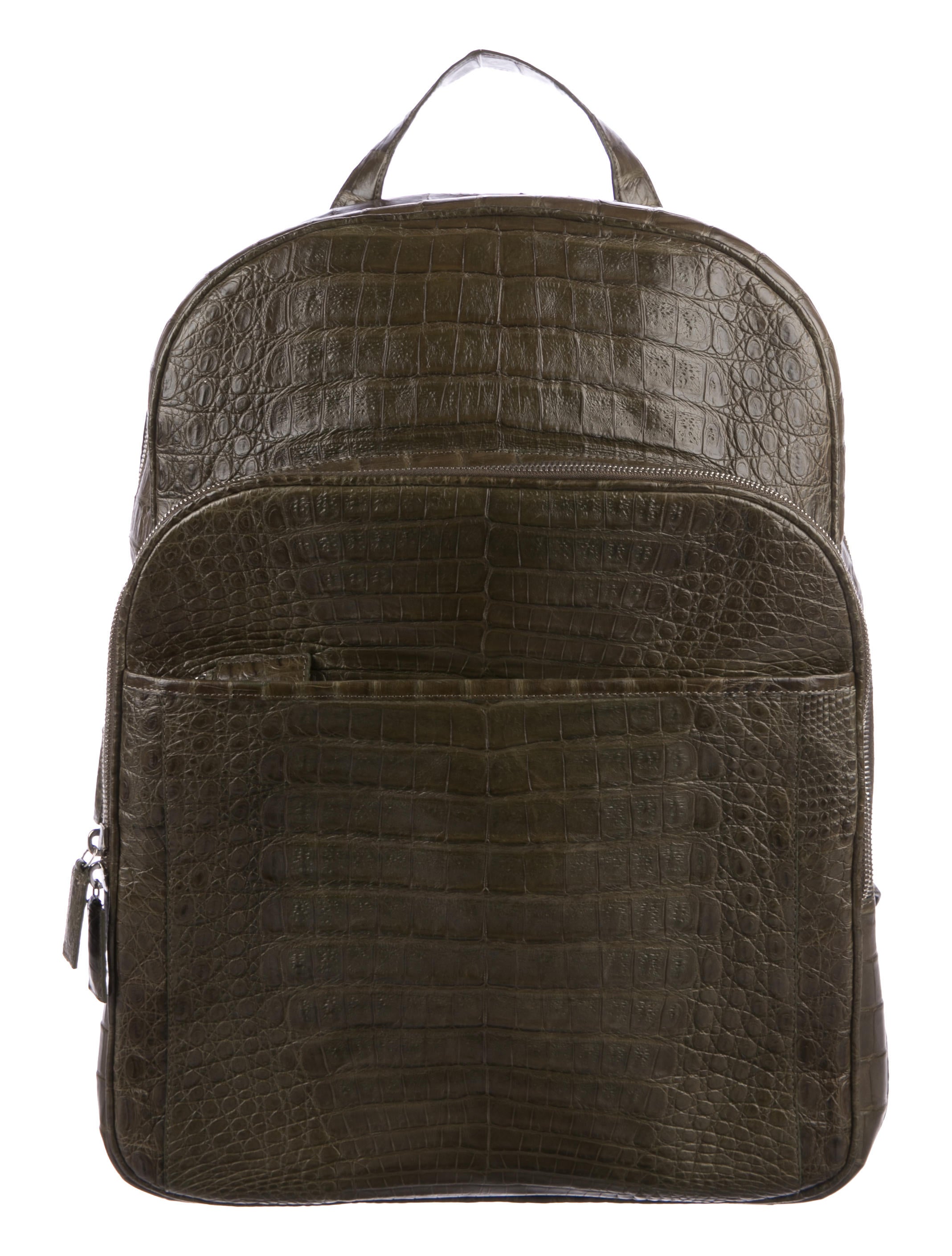 Santiago Gonzalez 2017 Crocodile Suede-Lined Backpack