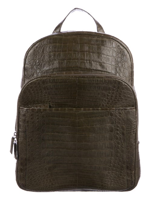 Santiago Gonzalez 2017 Crocodile Suede-Lined Backpack