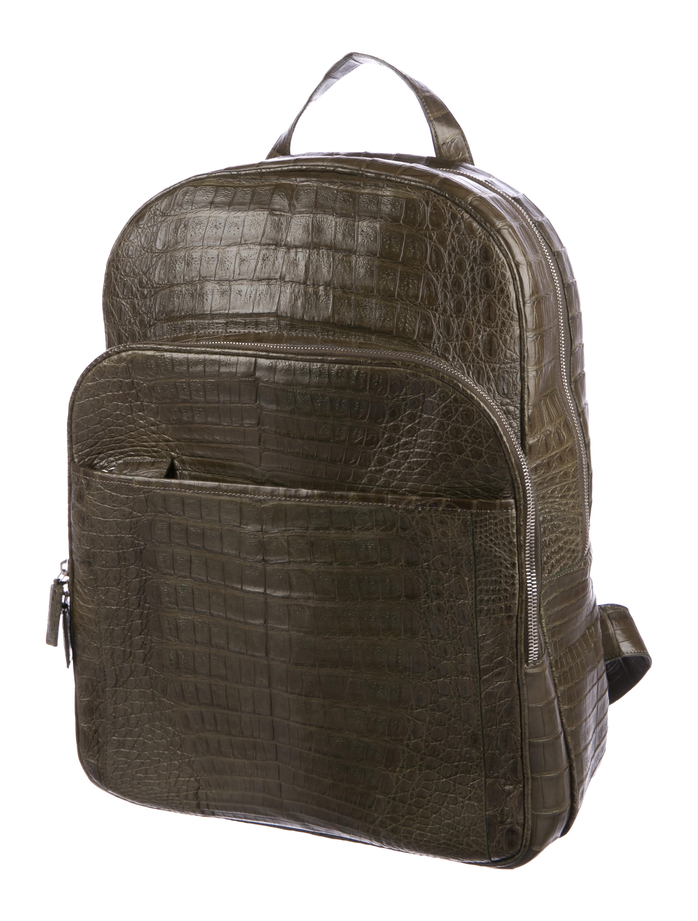 Santiago Gonzalez 2017 Crocodile Suede-Lined Backpack